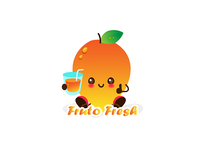 Fruit beverage company logo ads branding design fruit beverage company illustration logo mascot logo