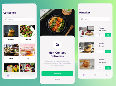 Food Delivery App app design typography ui ux vector web design