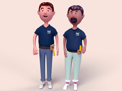 Bruno & Carlos 3d 3d modeling design fun stuff illustraion