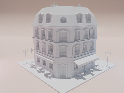 Missing Paris 3d 3d art 3d artist building house paris render