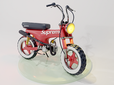 The Dax 3d honda illustration minibike modeling motorcycle render supreme