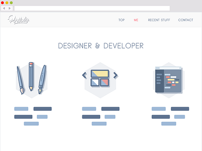 New Portfolio! flat design fun stuff portfolio vector website