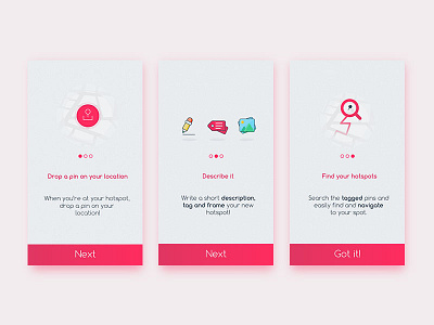 Onboarding Littlepin app flat ios onboarding showcase vector