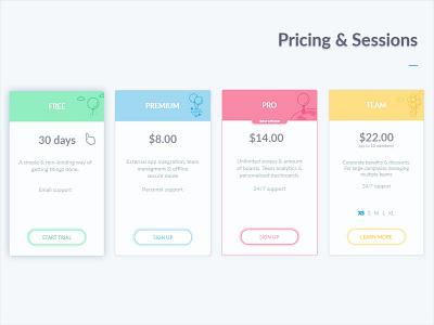 Pricing app illustration pricing table vector website