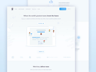 Neat little landing page illustrations proposal web design website