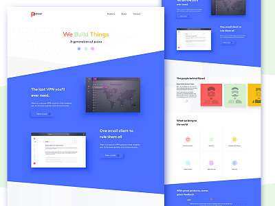 Rejected Website homepage interaction design landing navigation website