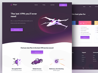 Flter Redesign homepage interaction design landing navigation space website world