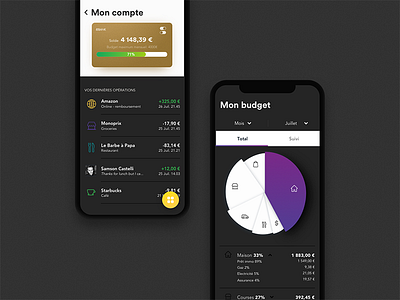 Bank app app application banking dark theme