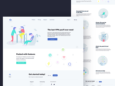 Rejected Site illustration landing vpn website