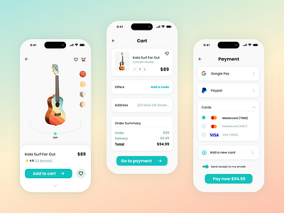 Ukulele Shop - Checkout card payment checkout dailyui e commerce e shop payment ukulele