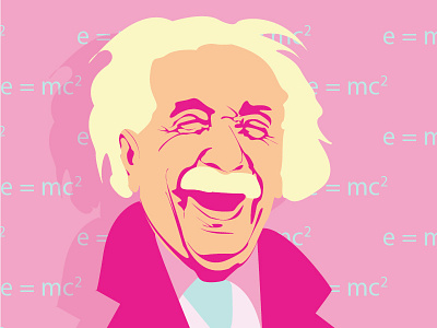 Happy Al' albert einstein illustration illustrator vector illustration