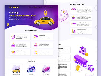 Logistics Landing Page home page landing landing page design material design ui design ux ux design web application web design