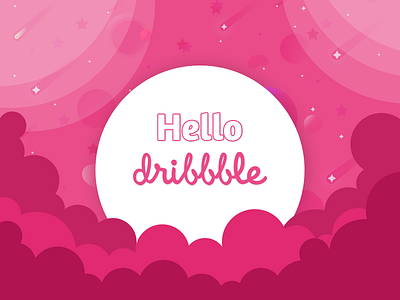 Hello Dribbble! debut dribbble first shot hello illustration