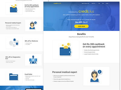 Crediplus Membership Landing Page home page landing page design material design ui design ux design web application web design