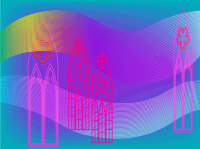 Vector illustration of neon abstract lines on the background. abstract blue background abstract lines background blue blue background concept flow glowing gothic gradient graphic design graphics idea illustration lines neon screen vector waves windows