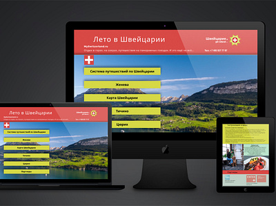 Project of the information web site of the Swiss Tourist Office. design graphic design information site screen swiss tourism travel ui ui design vector web web design web site