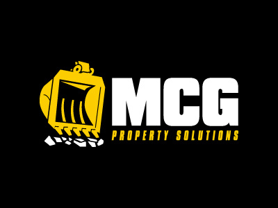 MCG Property Solutions Branding construction design excavation industrial logo masonry