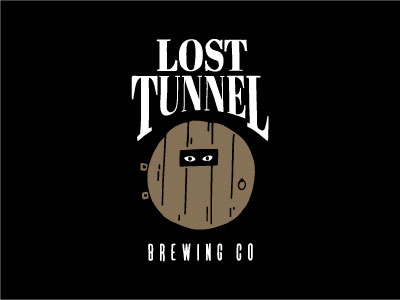 Lost Tunnel Brewing Co Logo beer brewery hand drawn historic mediterranean speakeasy
