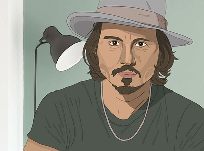 Johnny Depp film illustration movie person star