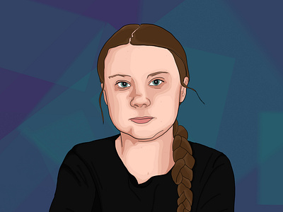 Greta Thunberg climate climatechange fridaysforfuture globalwarming gogreen illustration nature person savetheplanet