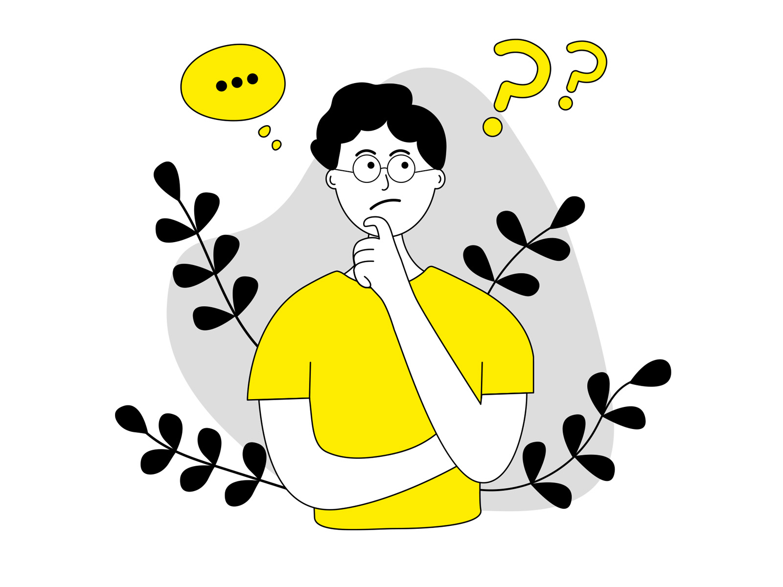 Man Thinking Illustration by Duckleap on Dribbble