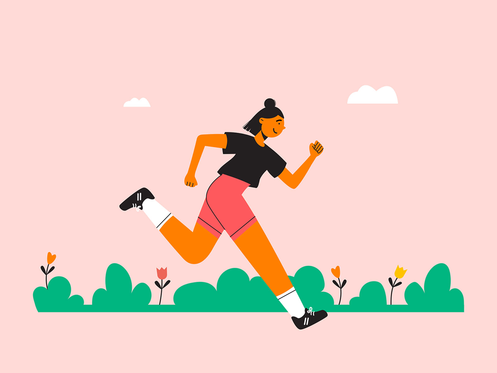 Girl Running Illustration by Duckleap on Dribbble