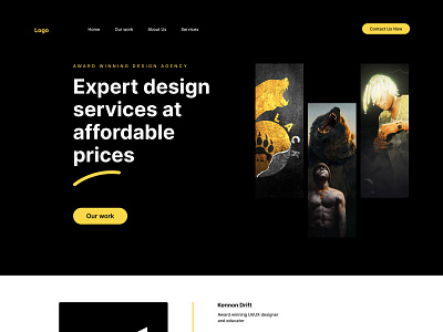 A Website for a Design Company figma figma designer landing page product design ui ui design ui designer uiux ux design web design