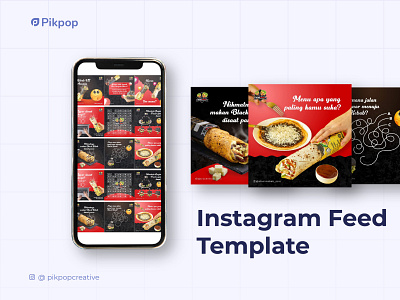 Food Instagram Feed Template design feed food graphic design ideas illustration instagram social media