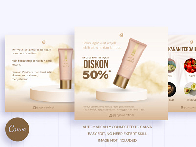 FREE INSTAGRAM TEMPLATE FOR COSMETICS WITH CANVA