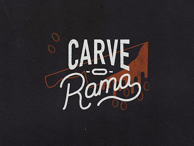 Carve-O-Rama design hand lettered hand lettering invitation lettering logo logtype
