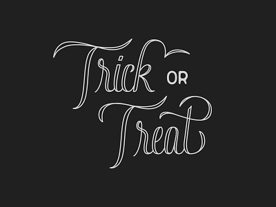 Trick or Treat halloween hand lettering lettering script type typography
