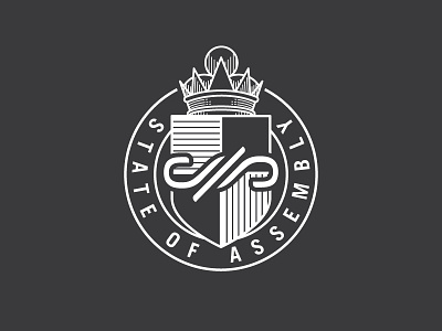 State of Assembly Badge badge brand branding crest crown design identity logo