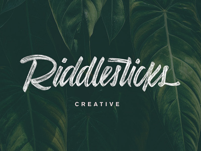 Riddlesticks Logotype branding brush pen customtype design hand lettering identity lettering logo logotype script