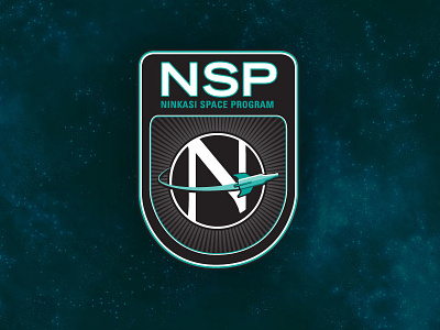 Ninkasi Space Program Primary Logo badge beer brewery logo patch rocket space