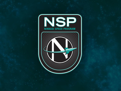 Ninkasi Space Program Primary Logo badge beer brewery logo patch rocket space