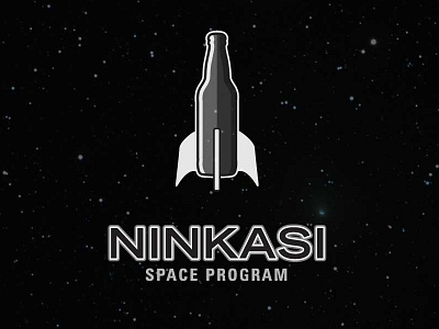 Ninkasi Space Program Secondary Logo beer brewery logo rocket space