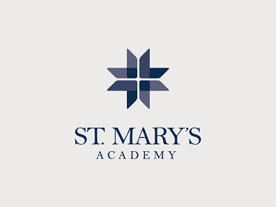 St. Mary's Academy logo - primary lockup academy brand branding design eduction girls graphic design logo school typography vector women