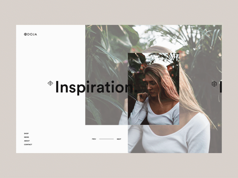 Doja - Portfolio animation cedrick clean desktop displacement glitch hover interaction lachot loader minimal portfolio product transition type typography ui ux web website