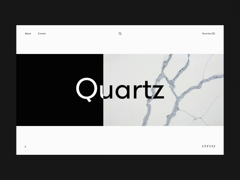 Homepage Infini Portfolio animation cedrick clean desktop fullscreen homepage interaction lachot marble minimal portfolio product scroll transition type typography ui ux web website