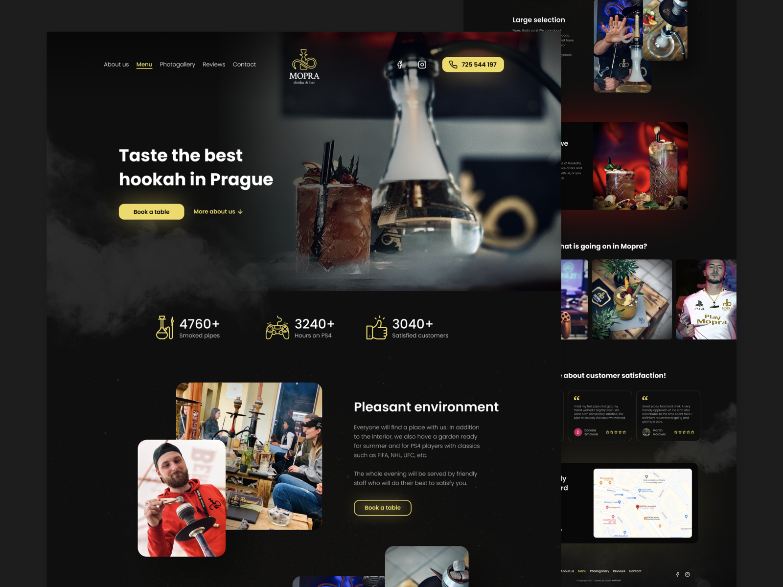 Hookah Lounge Web Design By Tomas Vitek On Dribbble   Template 4x 