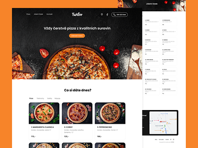 Pizzeria website landing page