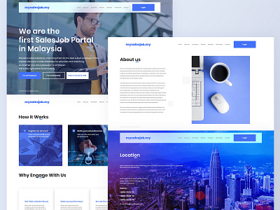 Mysalesjob Landing Page app job landing page sales ui ux web design