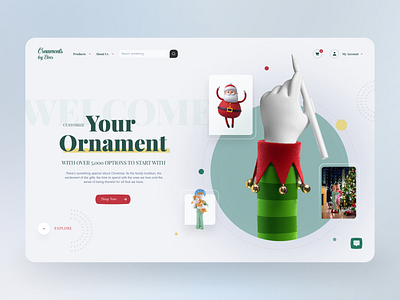 Ornaments by Elves branding christmas design elves graphic design ornaments ui ux web