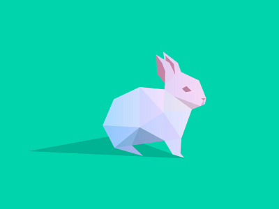 Poly bunny animals bunny design illustration poly art polyart rabbit