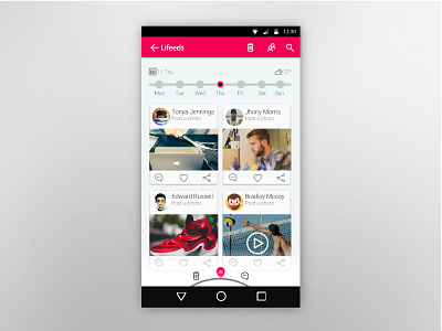 Social App app design feed home live new social task ui ux