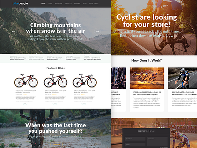 Bike Website bike flat interface ui ux web website