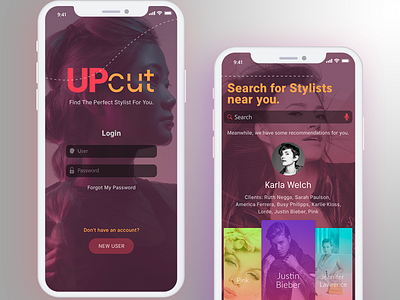 Upcut app app cut design hair interface style ui upcut user ux