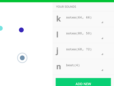 Algorchestra Interface dots green grey music