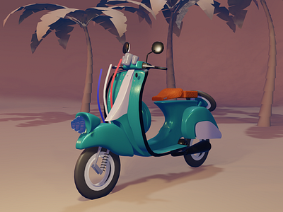 65 Abruzzi - scooter 3d blender design graphic design illustration ui vector