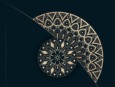 Mandala background with golden vector in illustration art design graphic graphic design graphics illustration illustrator mandala